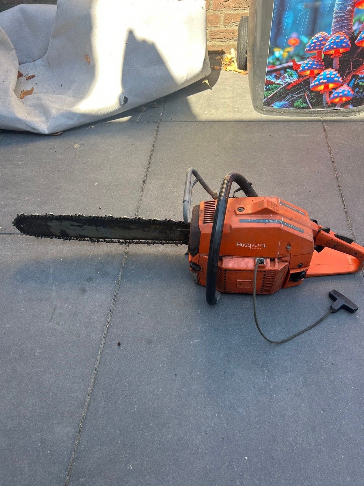 Husqvarna kettingzaag 1979, Tuin en Terras, Hand-tuingereedschap, Ophalen, Gebruikt