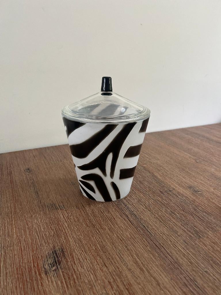 Pot / snoeppot zebraprint, Ophalen of Verzenden, Overige merken, Glas, Gebruikt