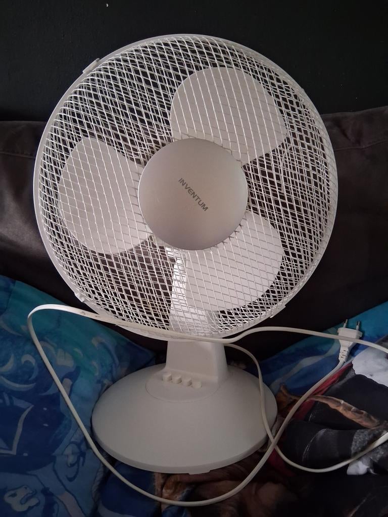Inventum tafel ventilator, Witgoed en Apparatuur, Ventilatoren, Ophalen of Verzenden, Gebruikt, Tafelventilator