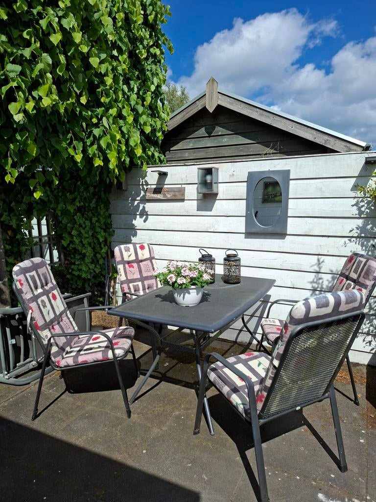 Tuinset 5 delig met kussens, Tuin en Terras, Tuinsets en Loungesets, Ophalen
