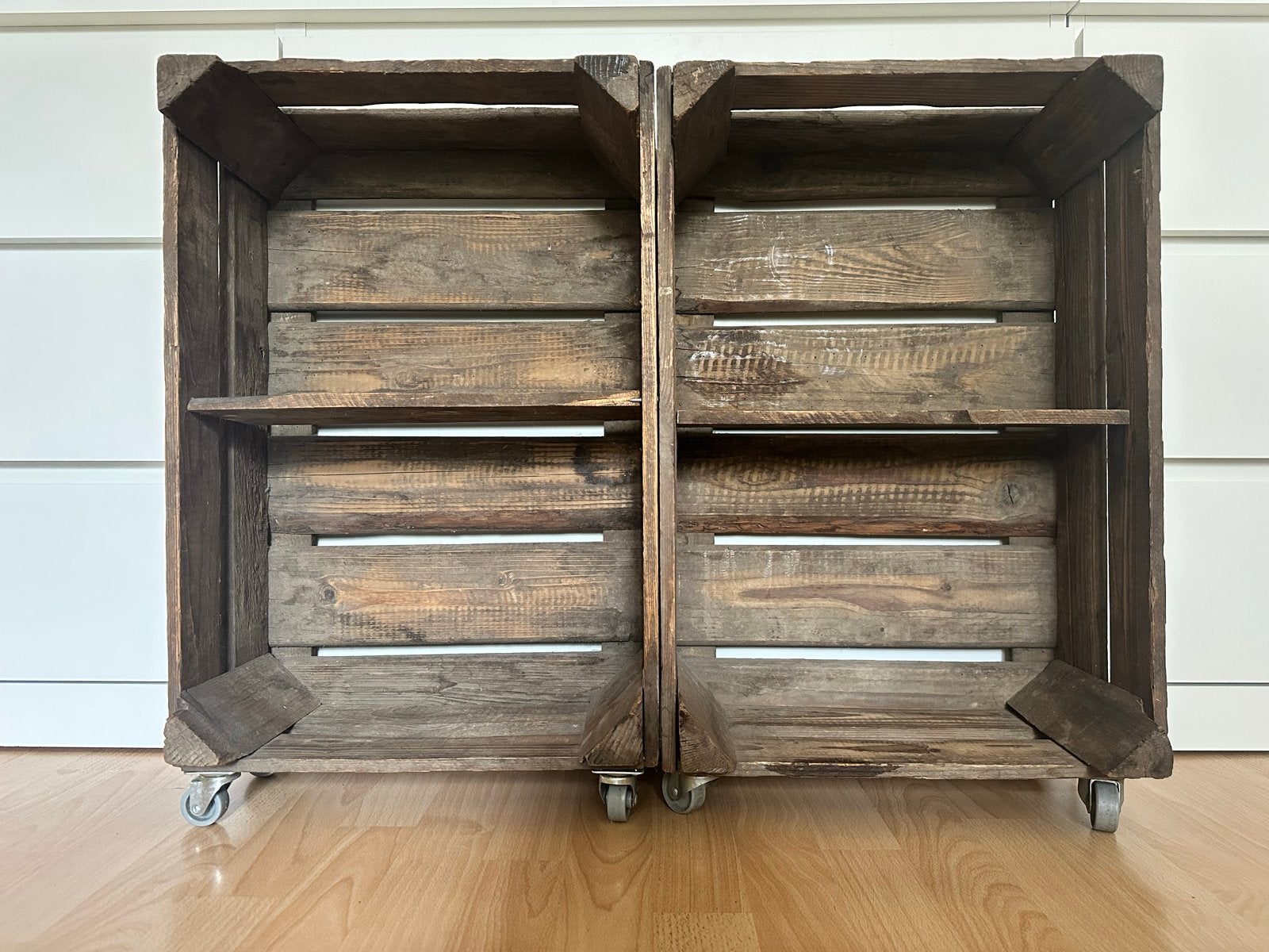Vintage Nachtkastjes van Refurbished Fruit Kratten, Doe-het-zelf en Verbouw, Ophalen, Gebruikt, 40 tot 60 cm, 50 tot 75 cm