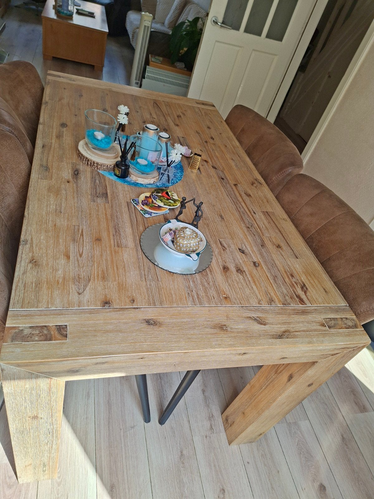 eettafel en salontafel, Ophalen of Verzenden, Zo goed als nieuw, Rechthoekig, 50 tot 100 cm