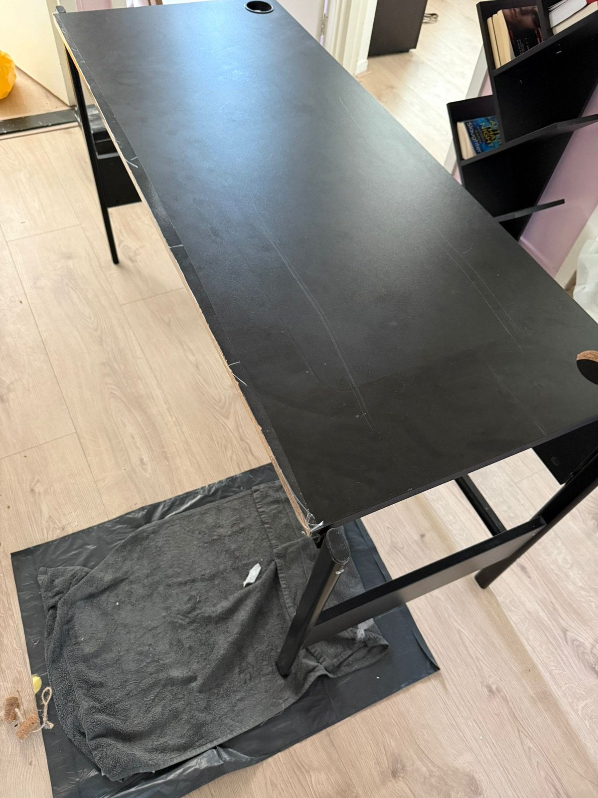 Bureau zwart, Huis en Inrichting, Bureaus, Ophalen, Gebruikt, Zwart, 53 cm