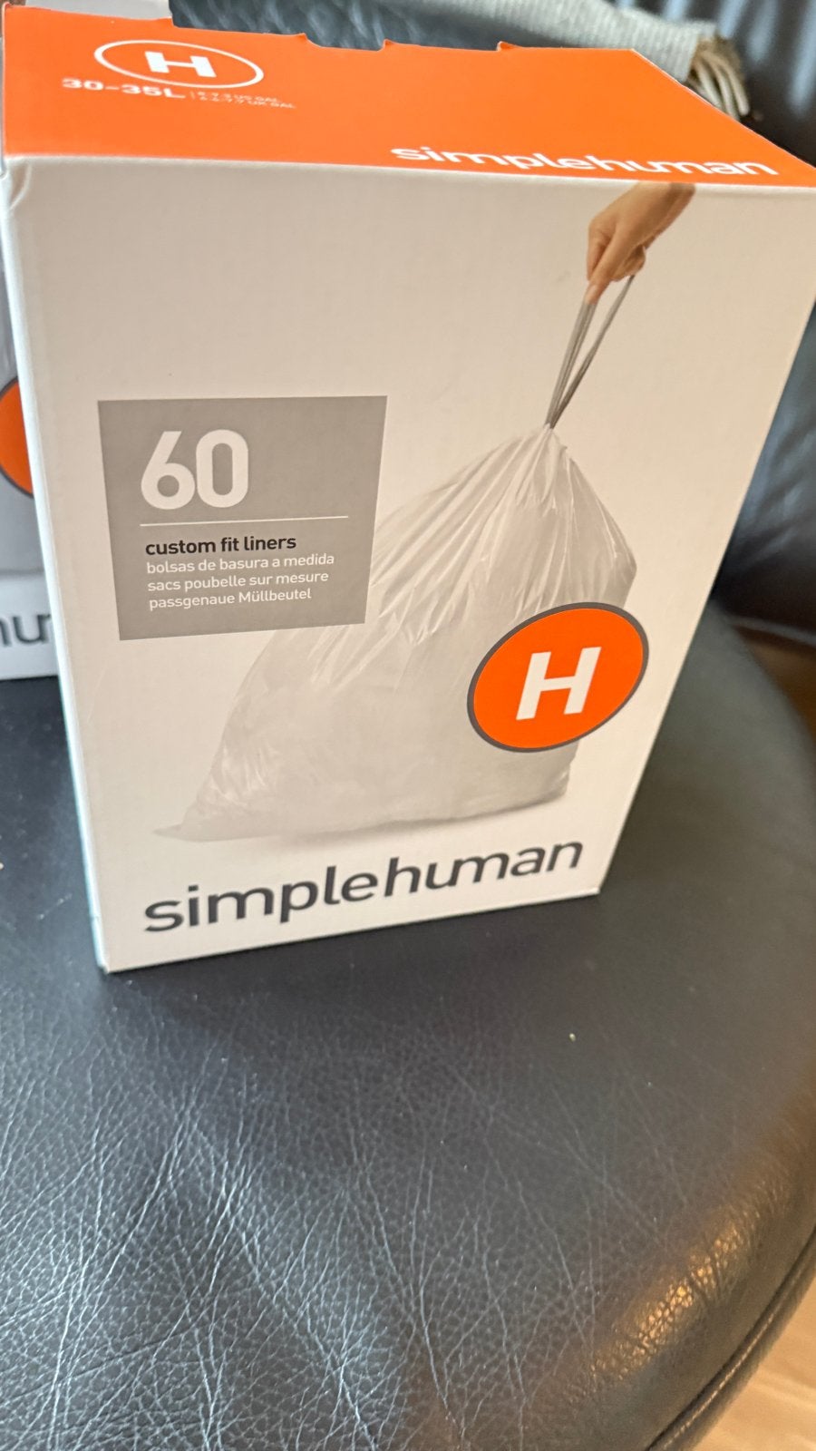 150 Simplehuman afvalzakken type H, 30-35L, 60 stuks, Huis en Inrichting, 30 tot 40 liter, Ophalen, Nieuw, Kunststof