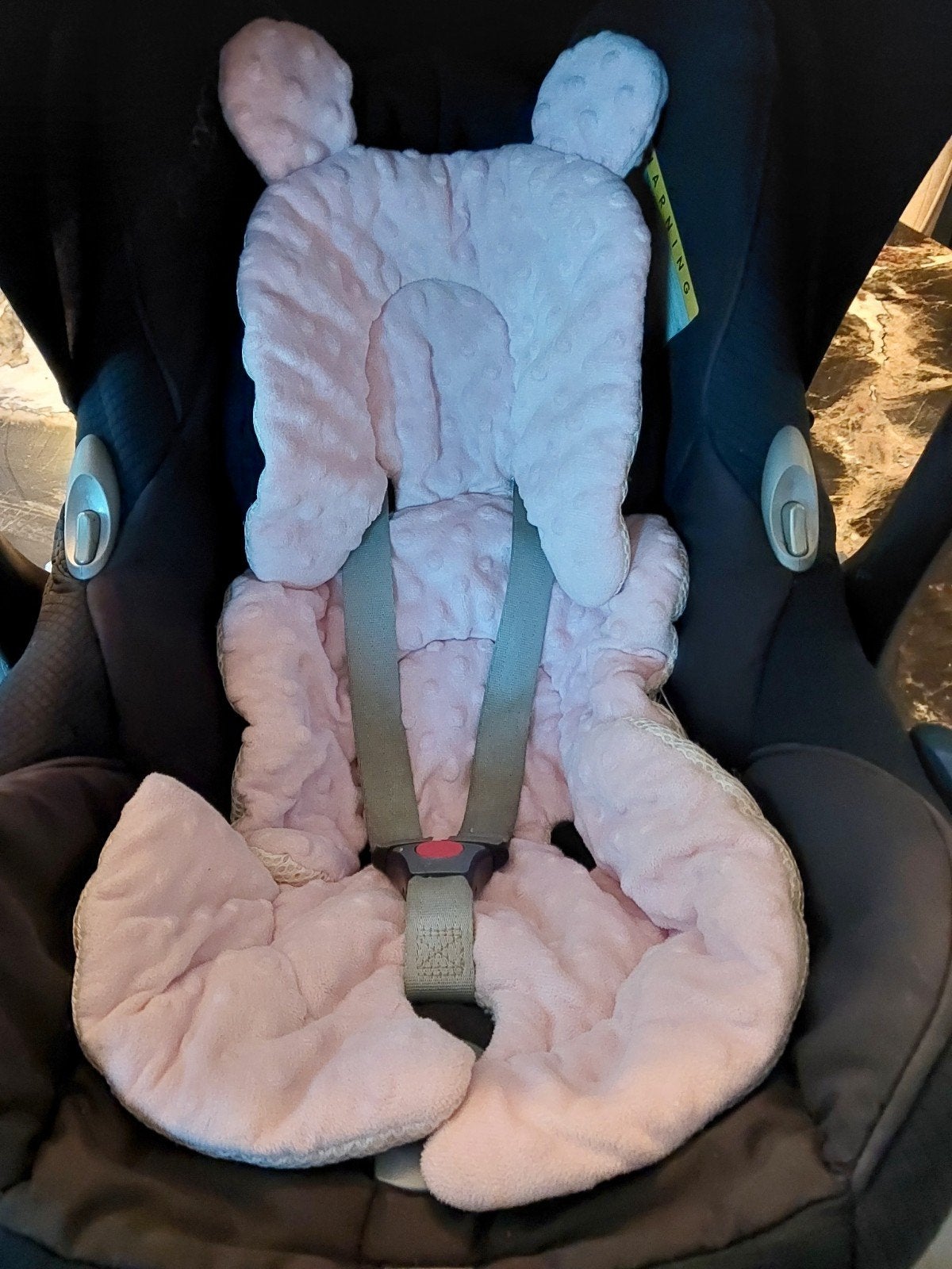 Inlegger roze badstof met aerosleep achterzijde, Autogordel, Ophalen of Verzenden, Zo goed als nieuw, 0 t/m 13 kg