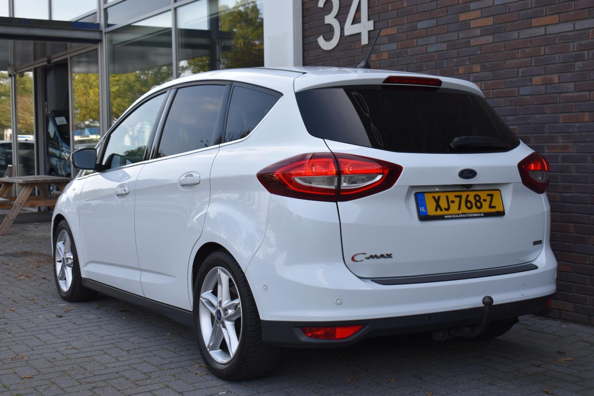 Ford C-Max 1.5 ECC LMV NAVI CRUISE TREKHAAK, Euro 6, 4 cilinders, Wit, Geïmporteerd
