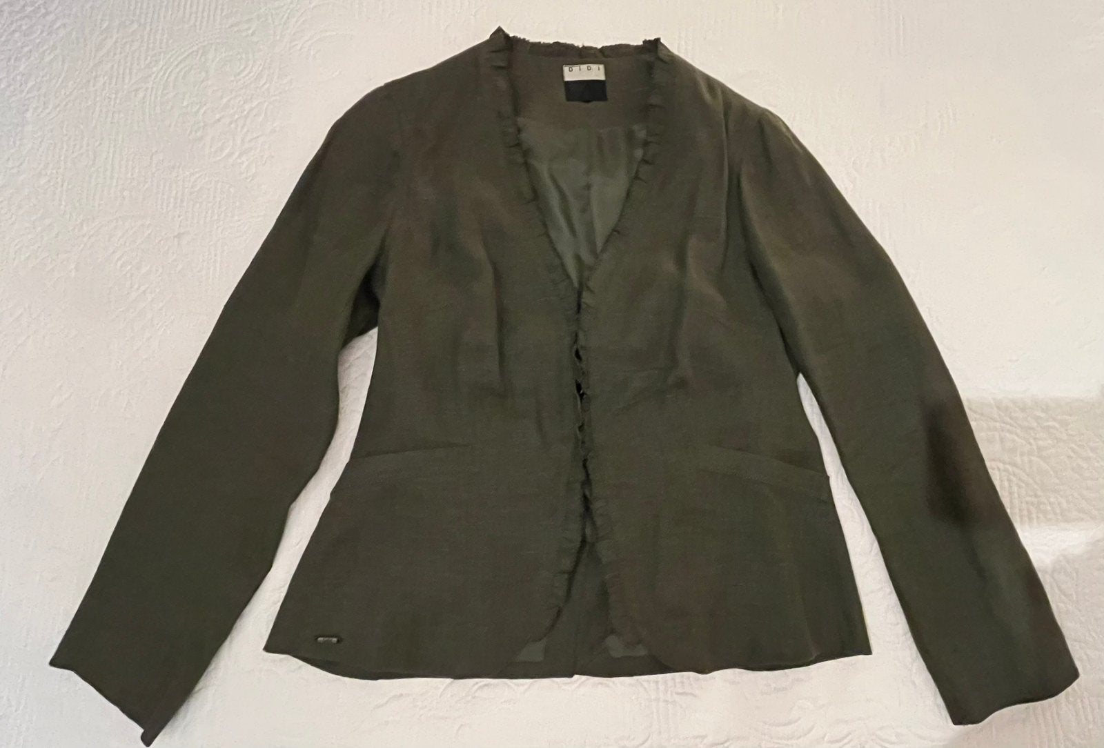 Prachtig linnen jasje Didi, maat L, Ophalen of Verzenden, Zo goed als nieuw, Groen