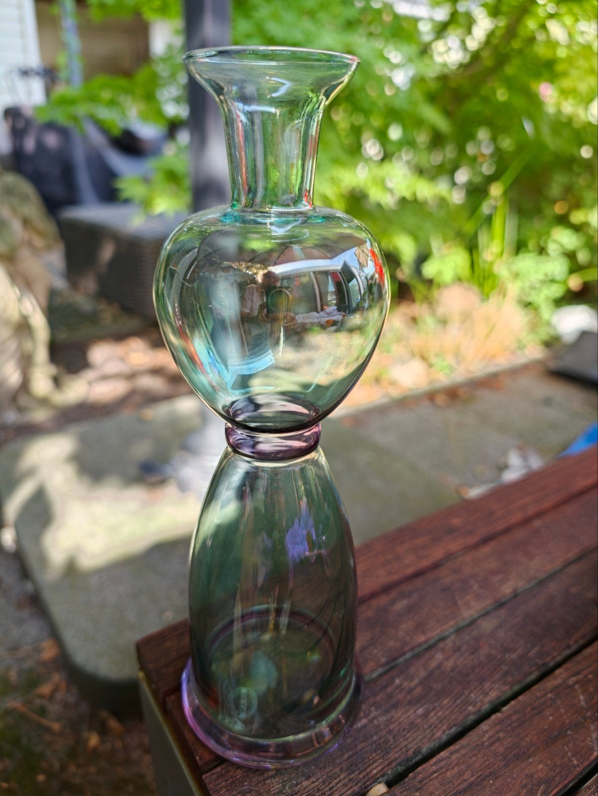 Vintage Si.An. Glazen Vaas - Italiaans Mondgeblazen Design, Ophalen of Verzenden