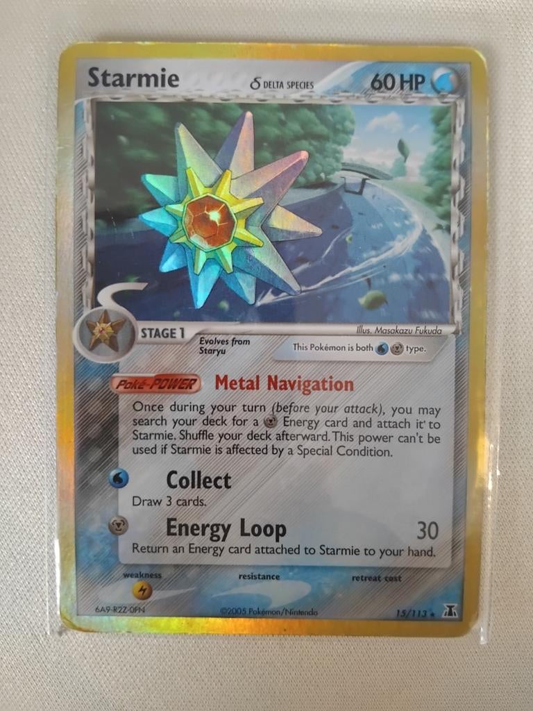 Starmie Delta Species Holo Pokémon Kaart 15/113, Hobby en Vrije tijd, Verzamelkaartspellen | Pokémon, Ophalen of Verzenden, Zo goed als nieuw