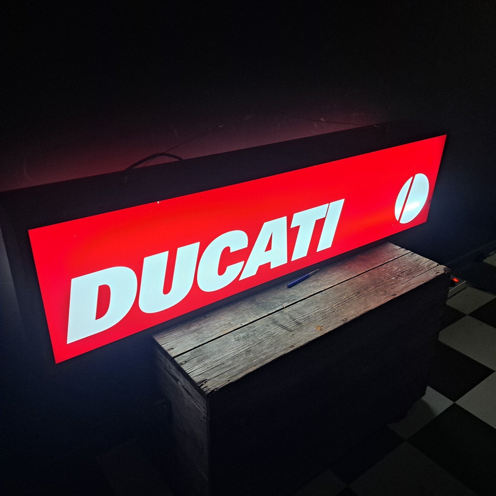 Ducati lichtbak Org. Italië made, Ophalen, Gebruikt, Lichtbak of (neon) lamp