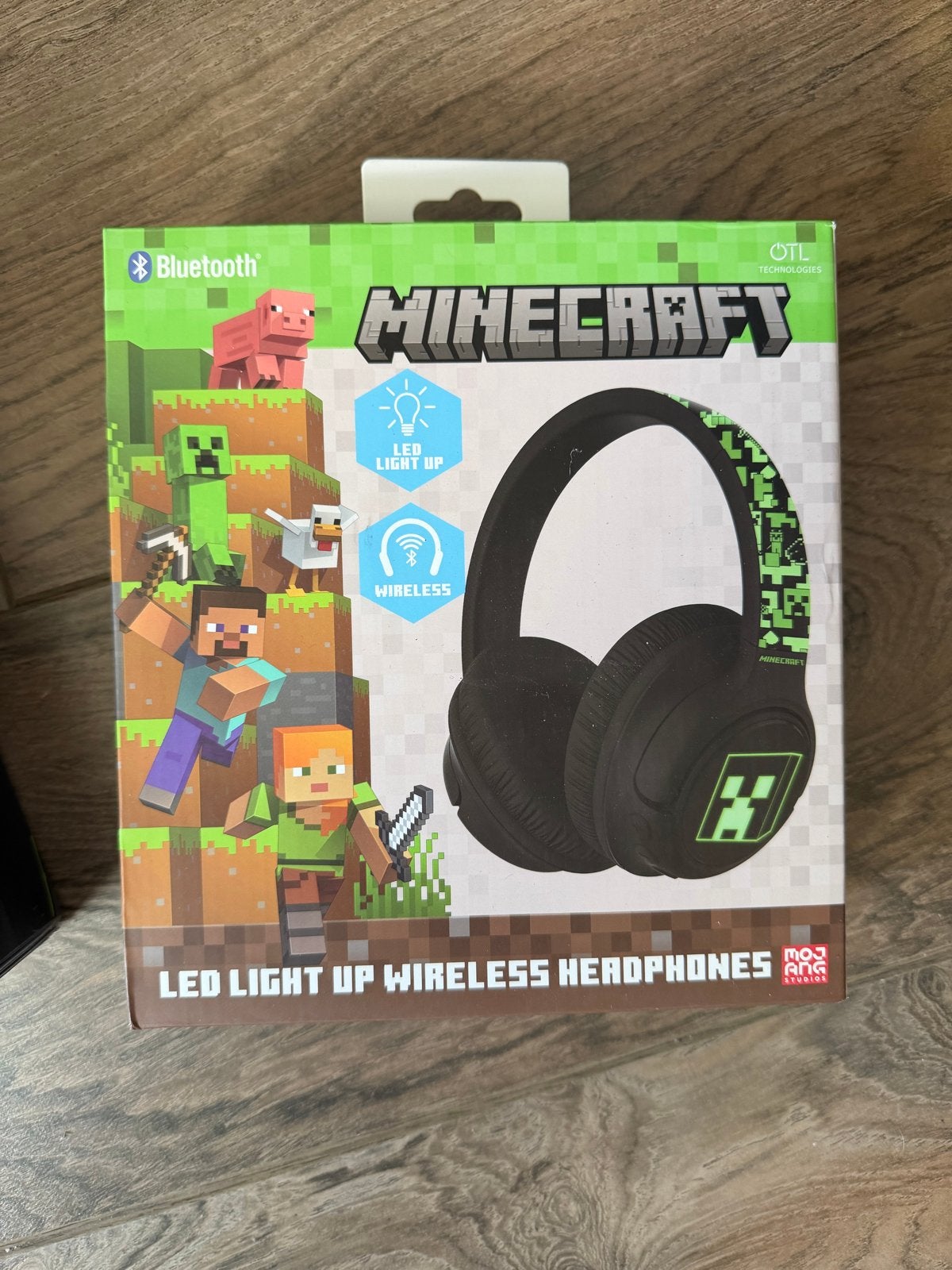 Nieuwe Minecraft Bluetooth Koptelefoon met LED Licht