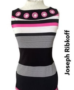Joseph Ribkoff vlot gestreepte stretch jurk mt 42, Kleding | Dames, Overige kleuren, Verzenden, ., Maat 42/44 (L)