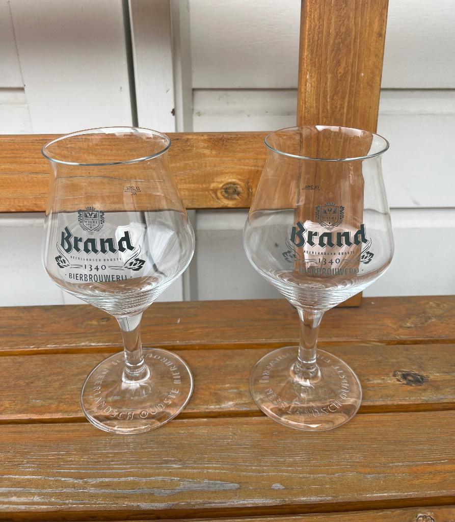 2x Brand glas diamantglas 25 cl voor bovengistende bieren, Ophalen of Verzenden, Brand