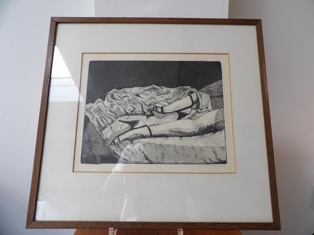 Rins Heidema Liggende Vrouw, Litho 5/10 1981, Ophalen of Verzenden