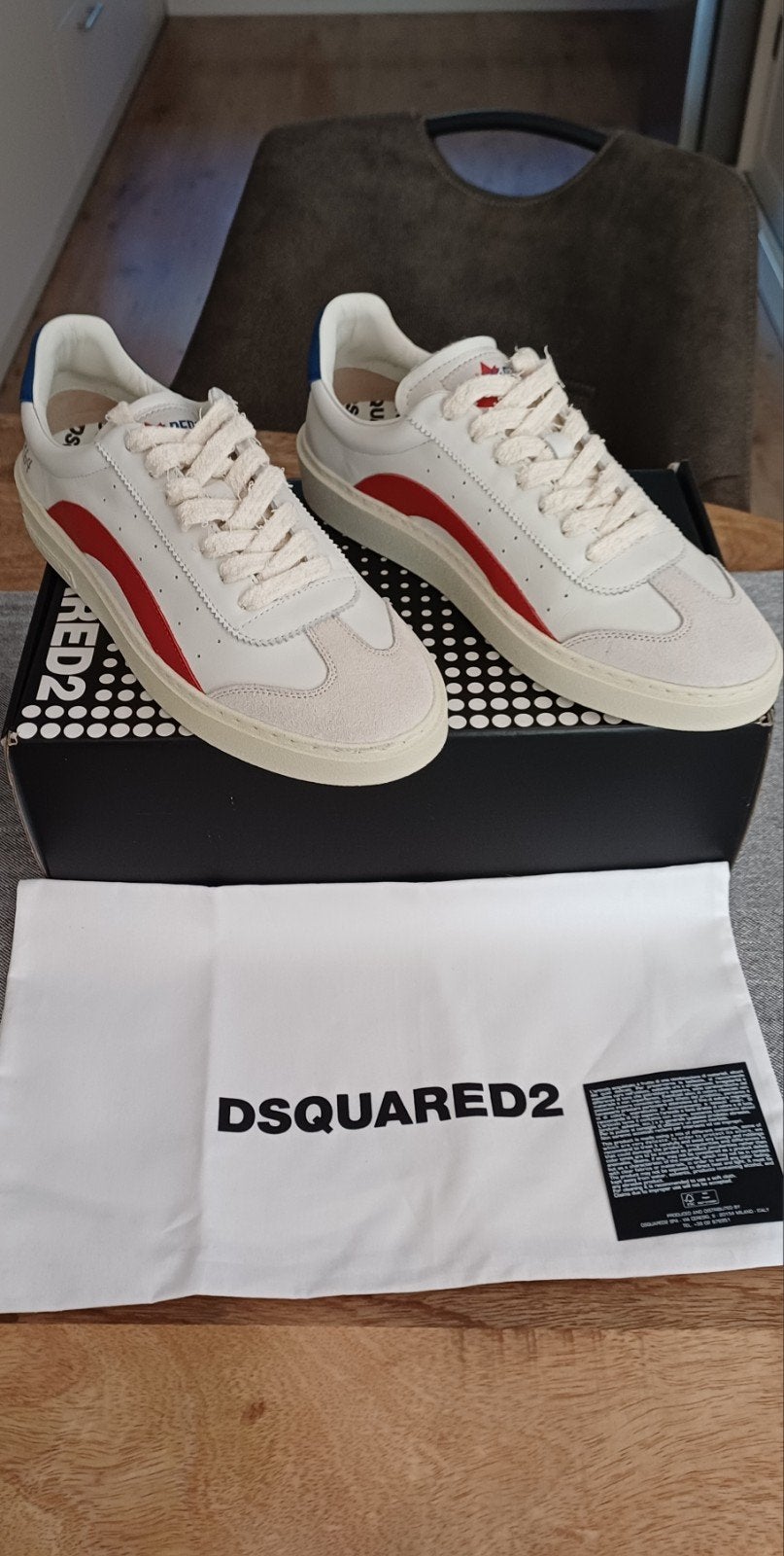 Dsguared2 Rider Heren Sneaker wit. Maat 42. Nieuw., Kleding | Heren, Schoenen, Ophalen of Verzenden, Nieuw, Blauw