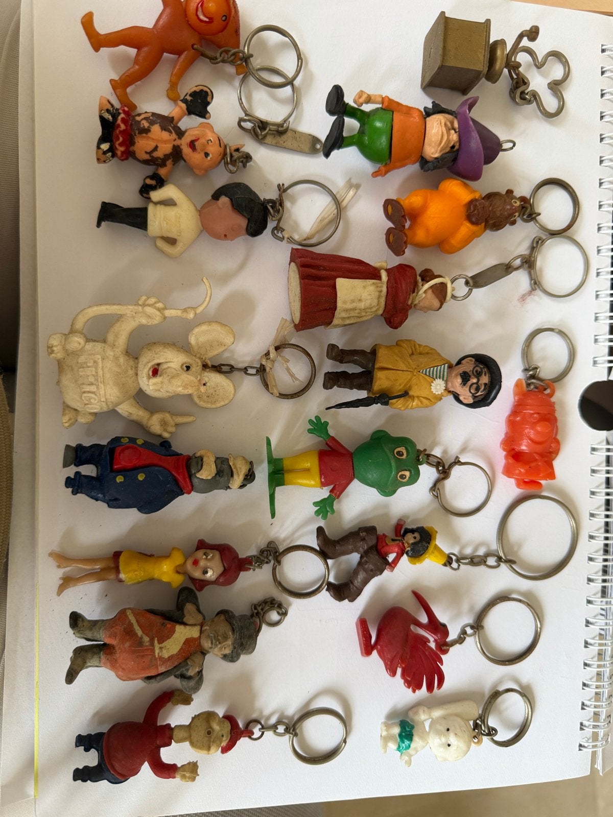 Vintage Sleutelhangers uit de Jaren '60 - Diverse Figuren, Verzamelen, Ophalen, Gebruikt, Knuffel of Figuurtje