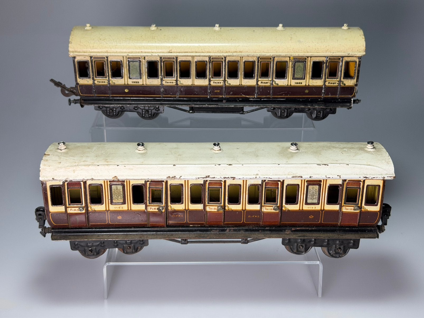 Marklin / Carette spoor 0 wagons mooie litho!, Antiek en Kunst, Ophalen of Verzenden