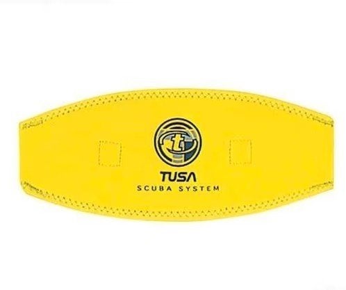 Neopreen maskerband duikbril masker Tusa geel, Tusa, Tabata Europe Corporation BV, Nieuw, https://tusa.com/eu-en/About_TUSA/Contact