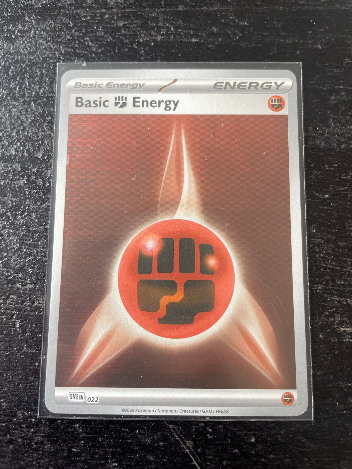 Pokémon Basic Energy Vecht Energie Kaart SVE EN 022, Ophalen of Verzenden, Zo goed als nieuw, Losse kaart