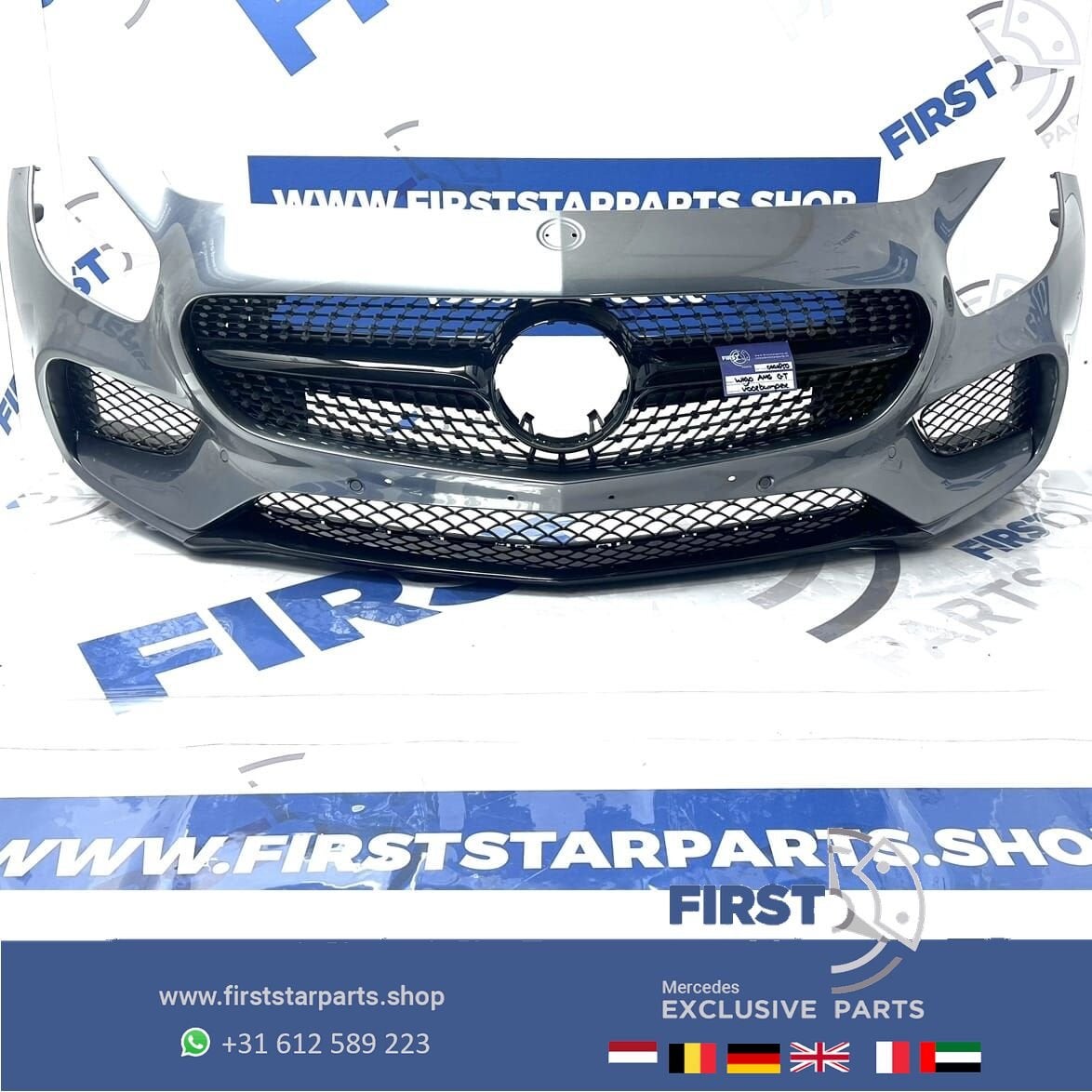 W190 AMG GT BUMPER COMPLEET Mercedes GT GTC GTS AMG VOORBUMP, Gebruikt, -, Voor, Ophalen of Verzenden
