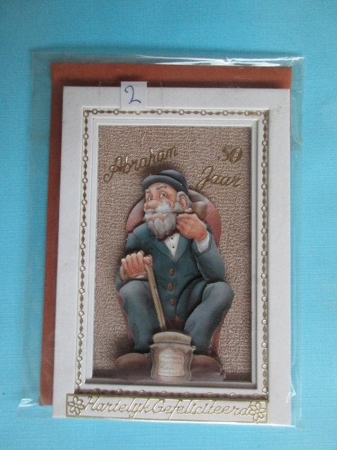 2 Schilderijtje met 3d plaatje / Abraham, Verzenden, Nieuw, Man of Vrouw, Overige typen