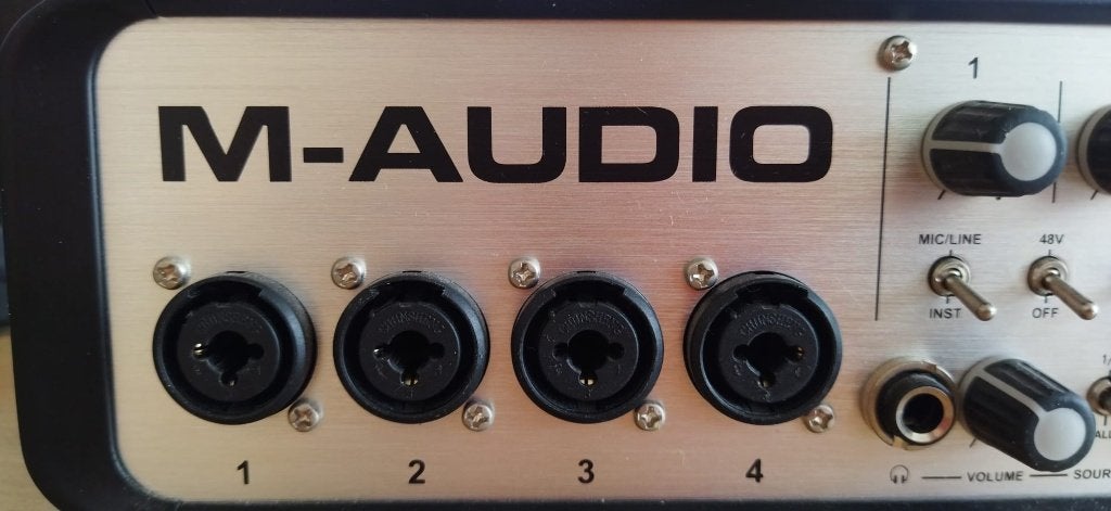 M-Audio M-Track QUAD USB Audio Interface – zo goed als nieuw, Ophalen, Zo goed als nieuw, Minder dan 5 kanalen