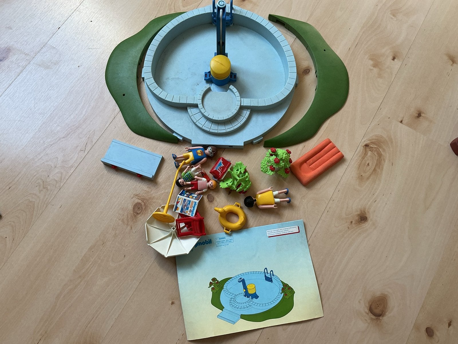 Playmobil Zwembad Set 3205 met  Figuren en Accessoires, Gebruikt, Complete set, Overige typen, Ophalen of Verzenden
