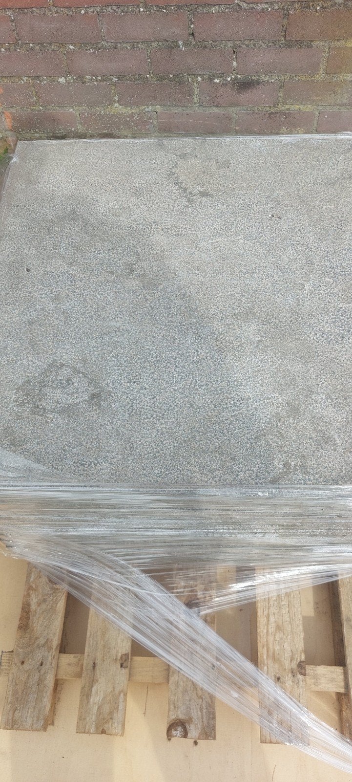 12 st. 60x60x3 cm Chinees hardsteen terrastegels,  gevlamd, Ophalen, Natuursteen, Terrastegels