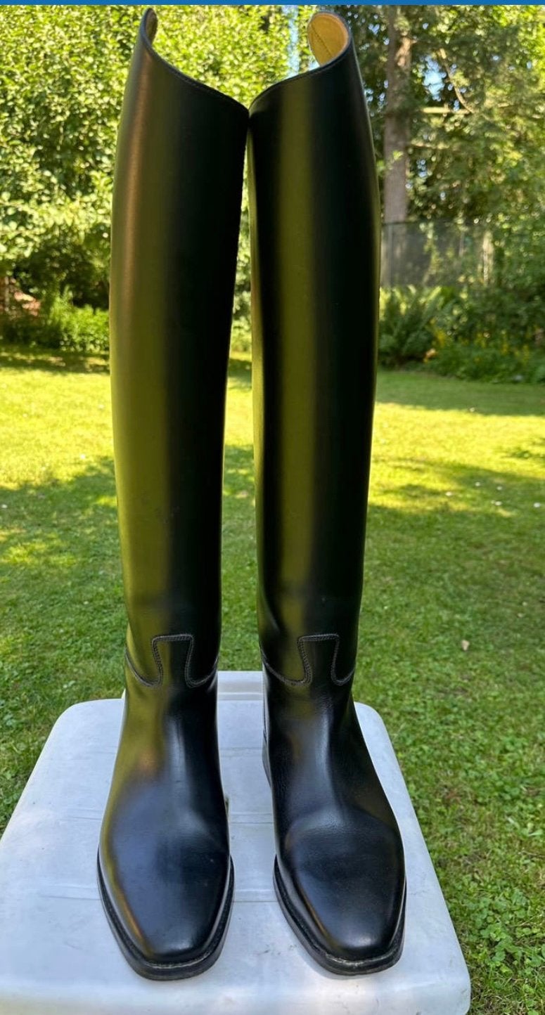 Petrie dressuur paardrijlaarzen, Dieren en Toebehoren, Paardrijkleding, Ophalen, Zo goed als nieuw, Bruin, Overige maten