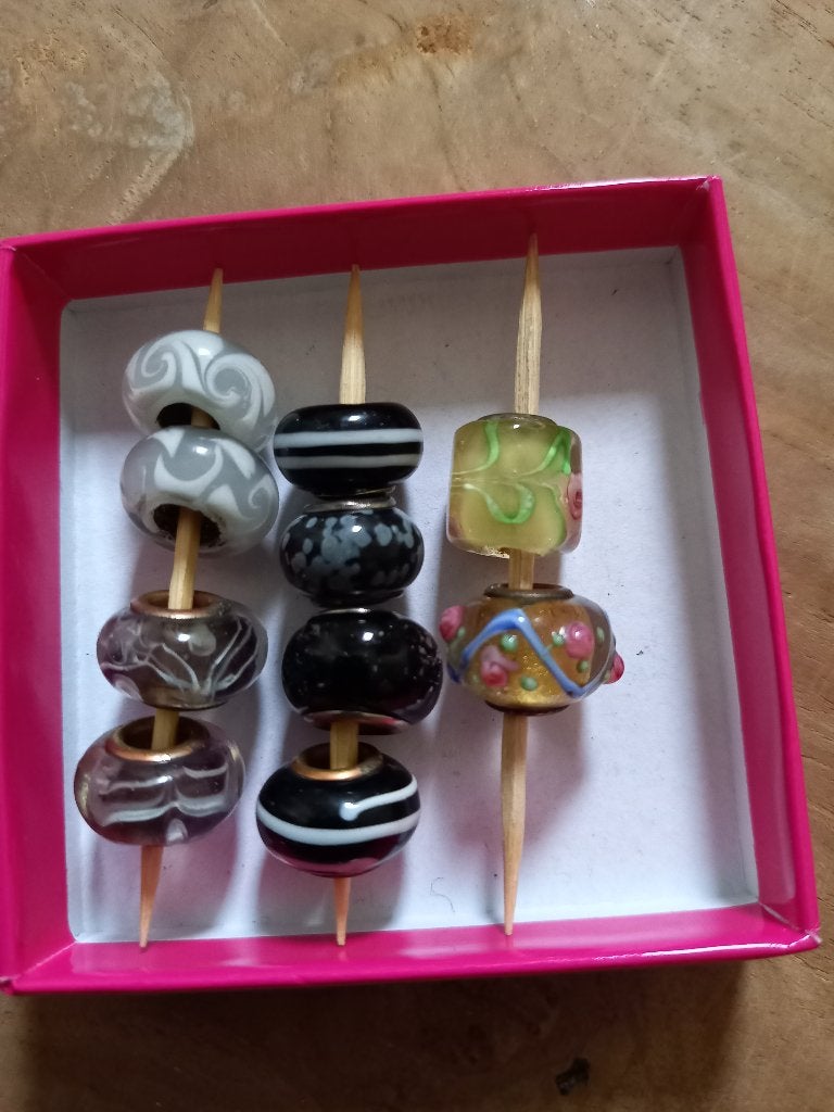 10 Glaskralen - Mix, Overige merken, Overige materialen, Gebruikt, -
