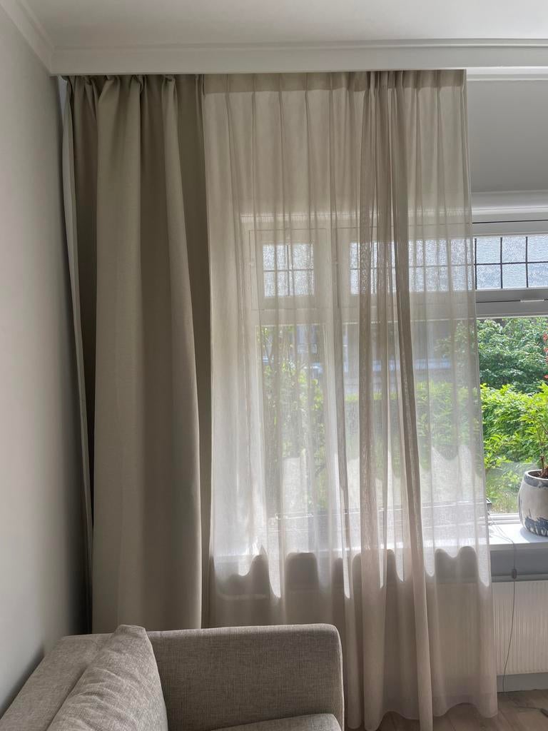 IKEA VILBORG verduisterende gordijnen beige (originele maat), Huis en Inrichting, 100 tot 150 cm, 200 cm of meer, Beige, Ophalen of Verzenden