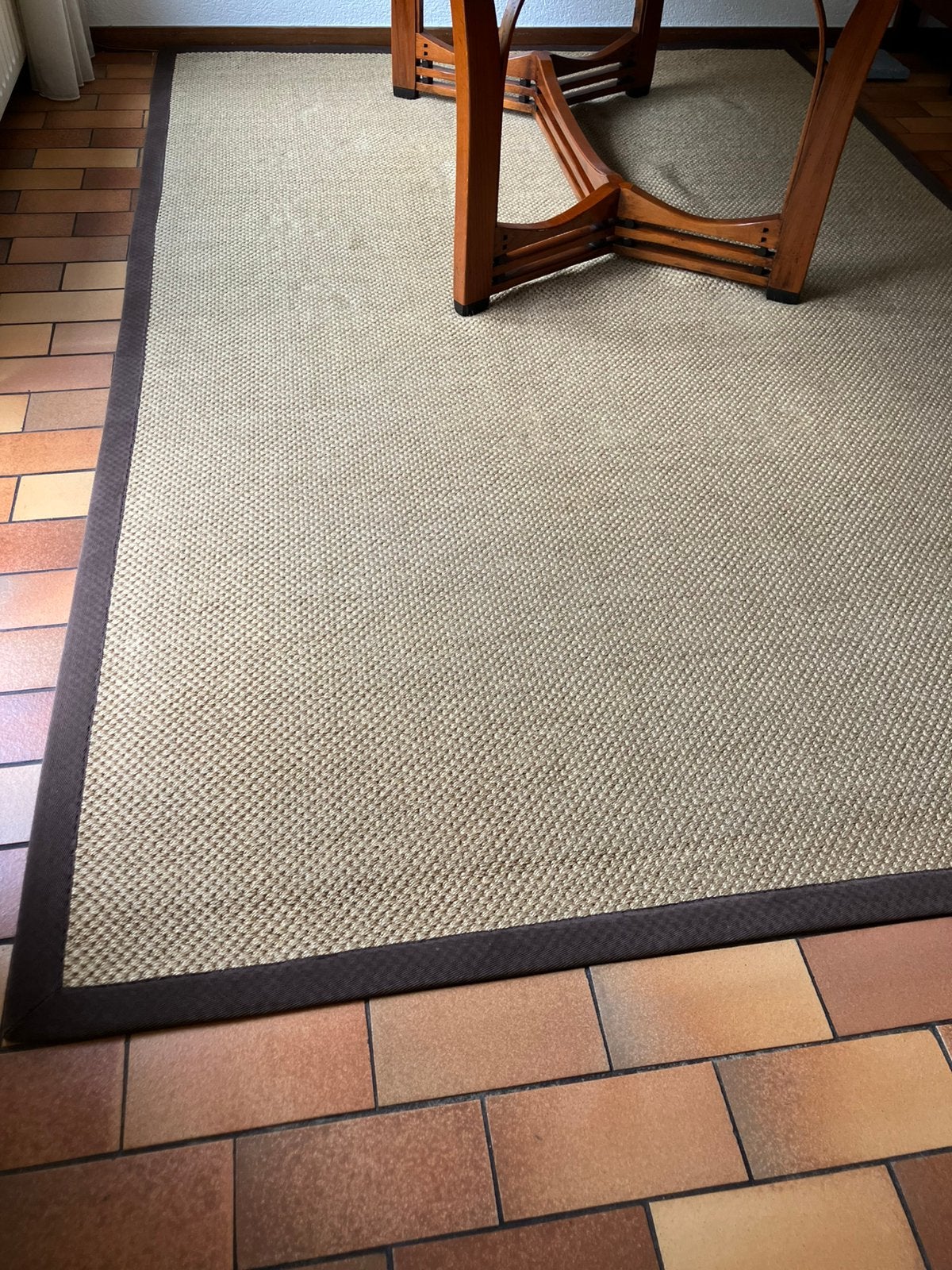 Sisalvloerkleed lengte 300 cm B 200 cm+ katoenband klr Beige, Ophalen, Gebruikt, Beige, 200 cm of meer