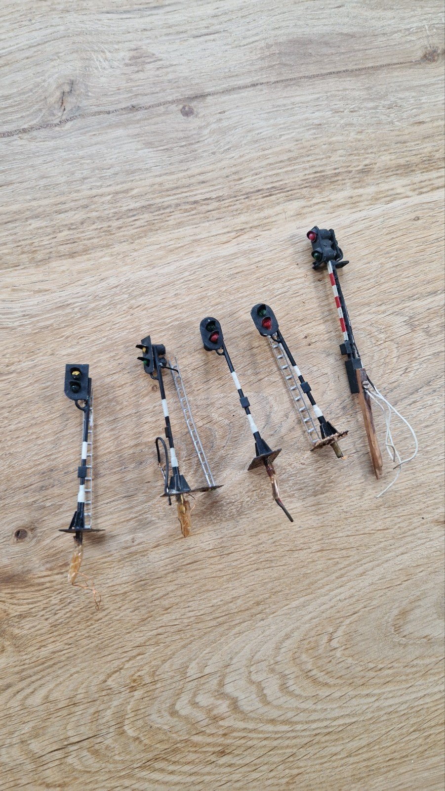 Set van 5 modelspoorwegseinen - Gebruikt, Ophalen of Verzenden, Gebruikt, Trein, Overige typen