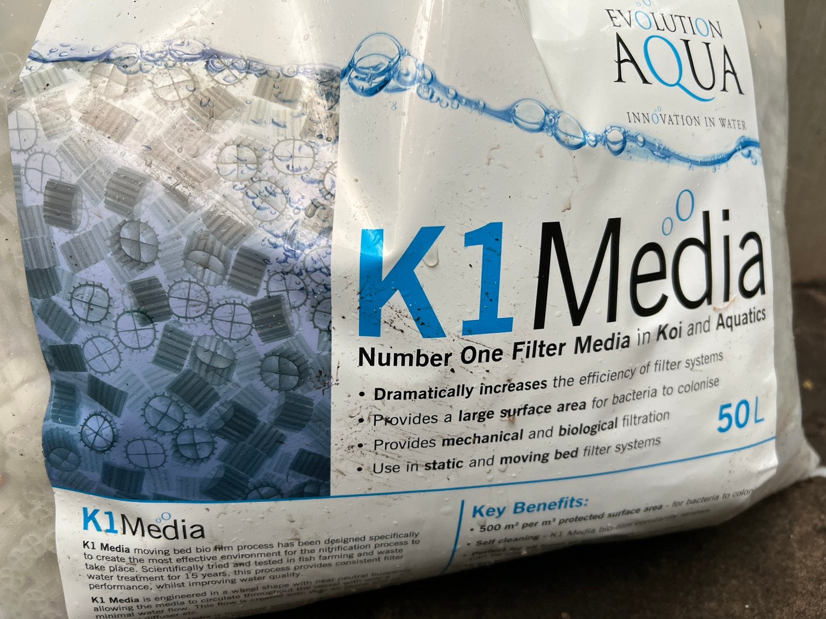 K1 vijver filter media bioloog nitriet ammonia bwb zuurstof, Ophalen, Zo goed als nieuw, Vijverfilter