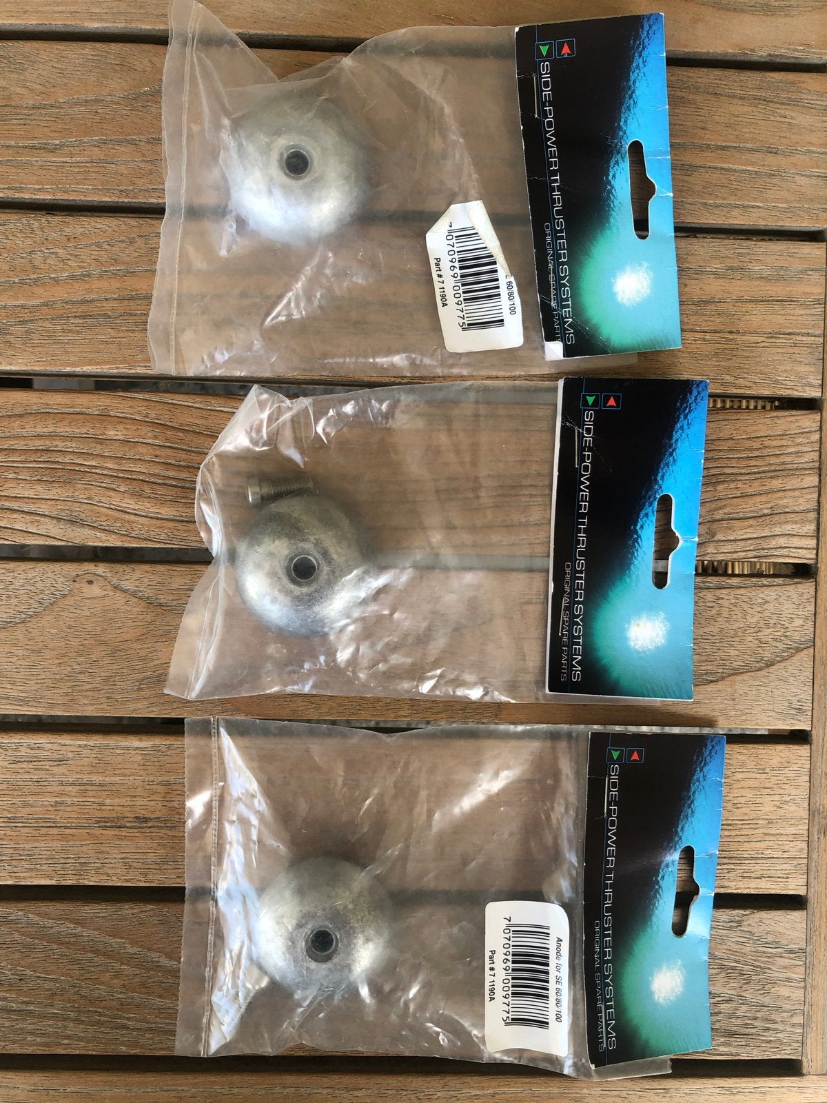 Anodes voor Side Power boegschroef SE 60/80/100 (3 stuks), Ophalen of Verzenden, Nieuw, Motor en Techniek