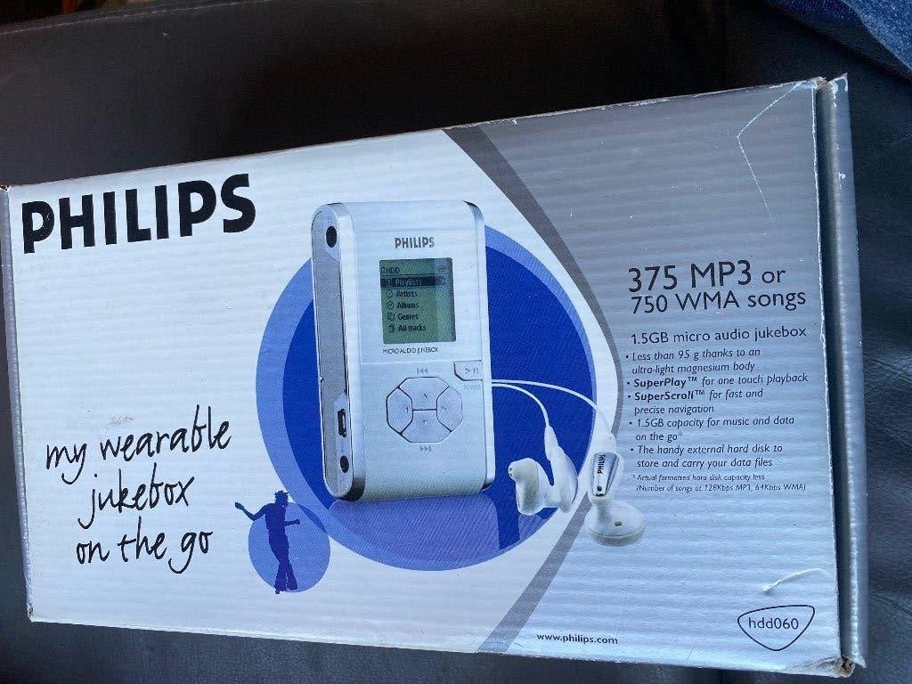 Philips HDD060 MP3/WMA Jukebox - 1.5GB Micro Audio Speler, Ophalen of Verzenden, Zo goed als nieuw, Philips, 2 tot 10 GB