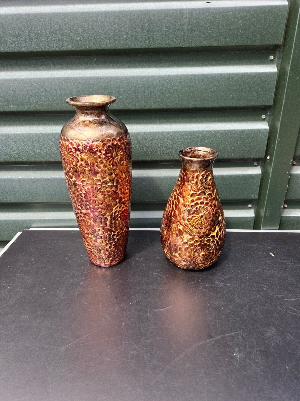 2 Leuke Decoratie Vazen, Ophalen, Overige kleuren, Minder dan 50 cm, Glas