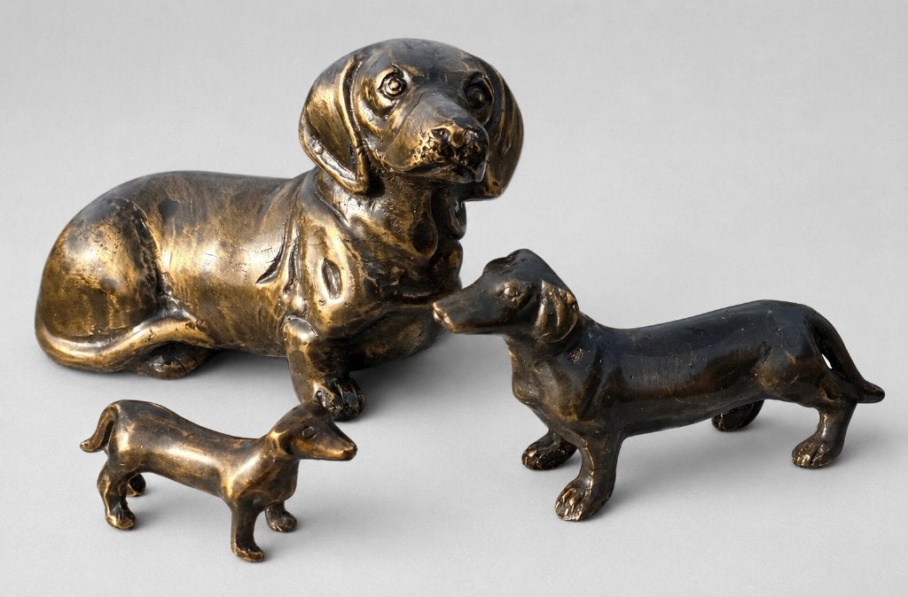 BRONZEN TECKEL / TEKKEL / hond, Ophalen of Verzenden, Nieuw, Hond of Kat, Beeldje of Figuurtje