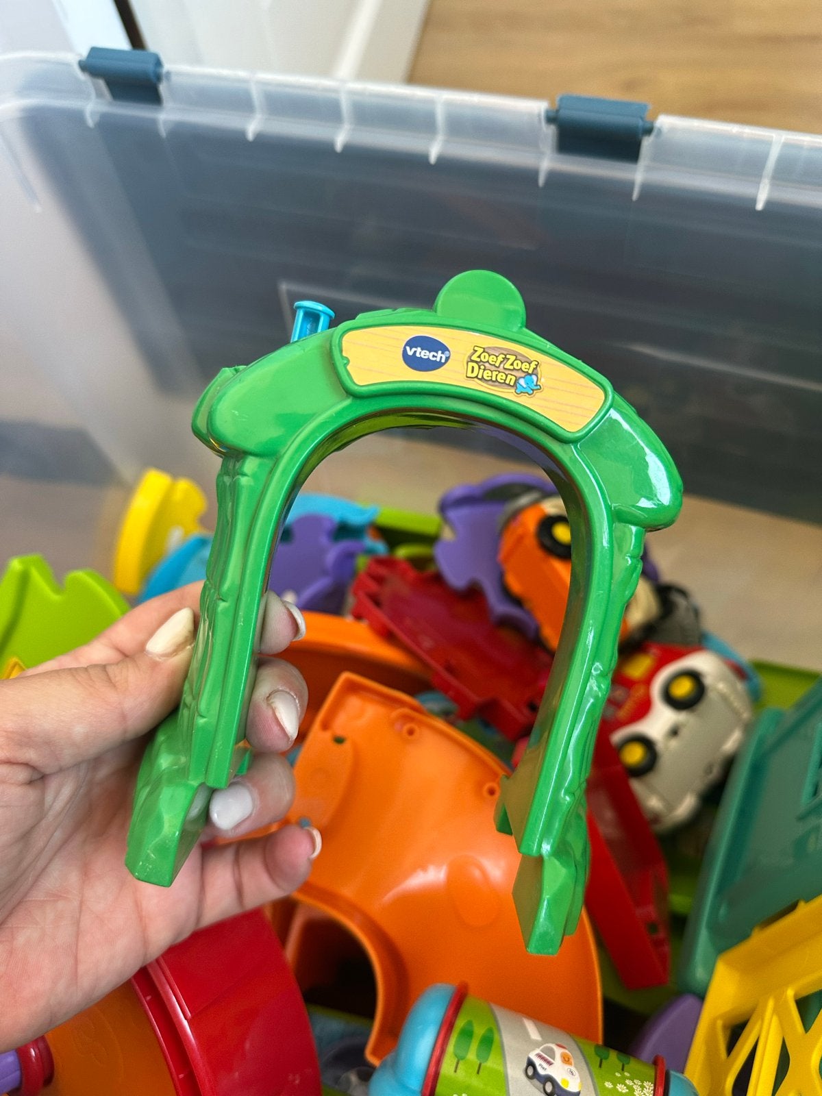Grote set VTech Toet Toet Auto's met auto's en banen, Ophalen, Gebruikt, 6 maanden tot 2 jaar