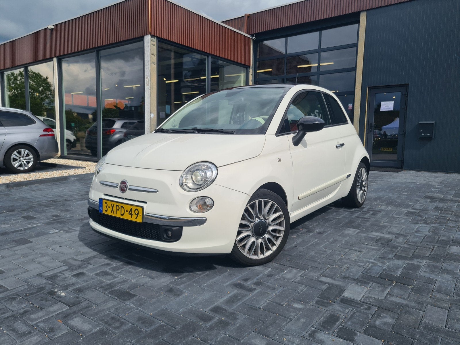 Fiat 500 0.9 80pk Twinair Turbo 2014 Wit Panorama PDC Xenon, Voorwielaandrijving, Euro 5, Stof, Origineel Nederlands