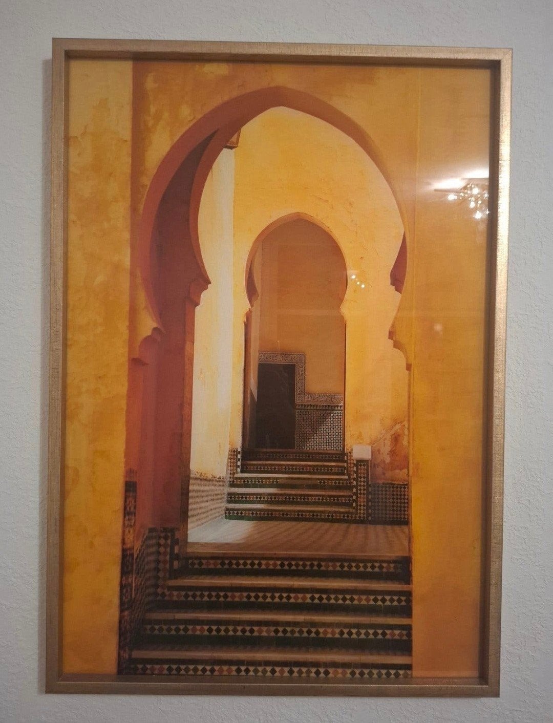 Prachtig schilderij:Coco Maison "Marrakech" met gouden lijst, Ophalen
