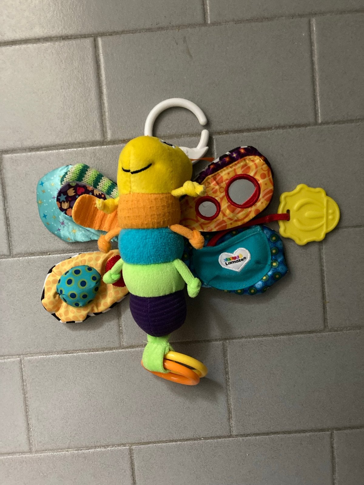 Leuk baby speelgoed: vlinder en rups rammelaars, Verzenden, Zo goed als nieuw, Rammelaar, Met geluid