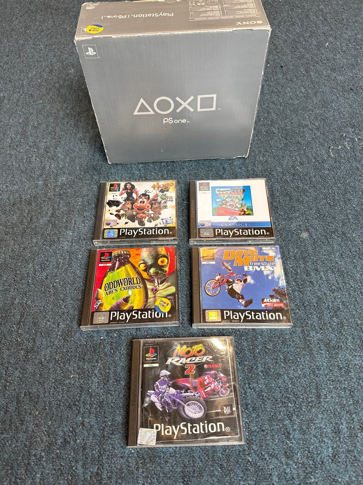 Sony PlayStation PSone met 1 controller en 5 games, Ophalen of Verzenden, Gebruikt, Met 1 controller, Met games