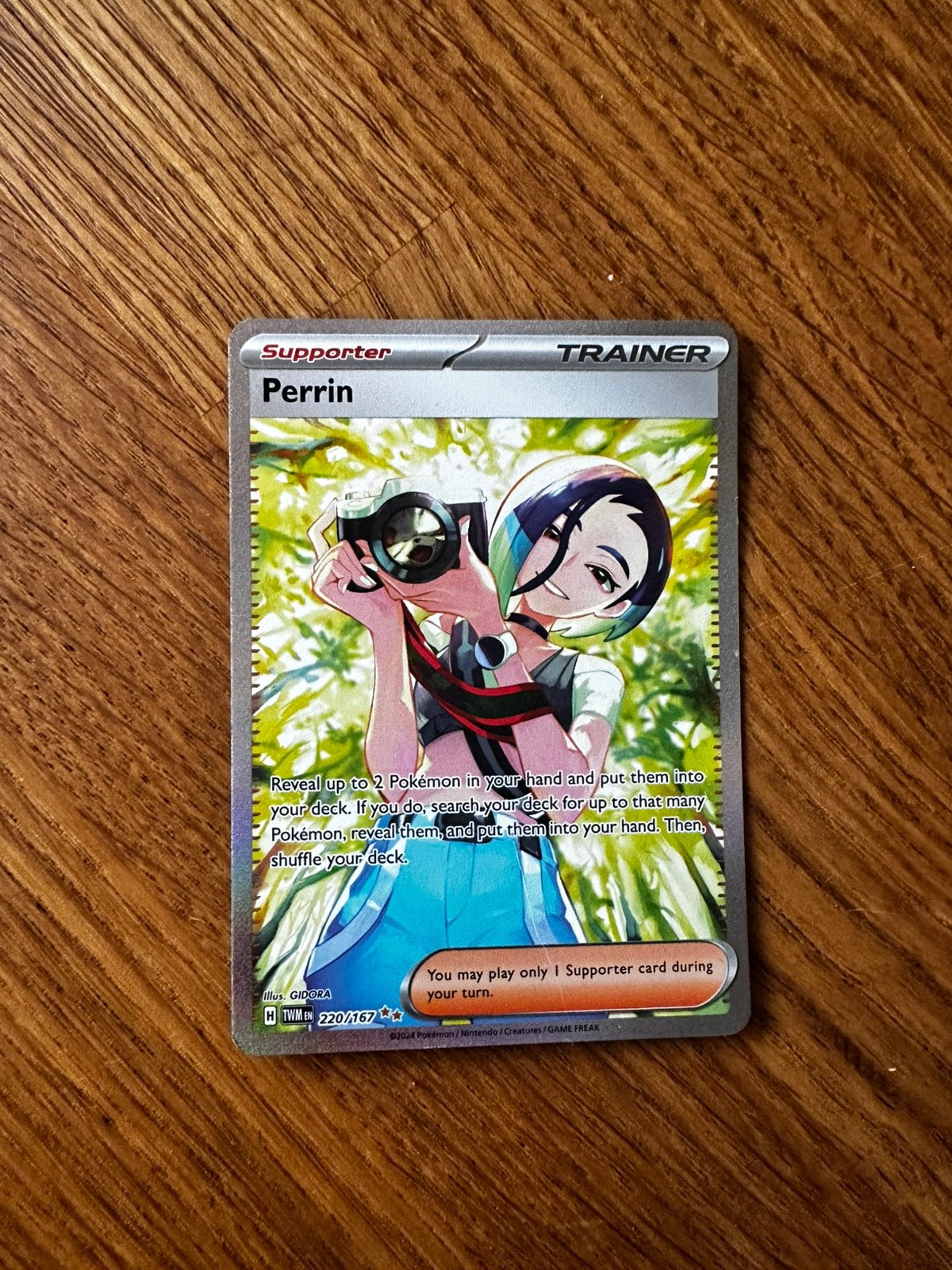 Perrin pokemon kaart, Ophalen of Verzenden, Gebruikt, Losse kaart