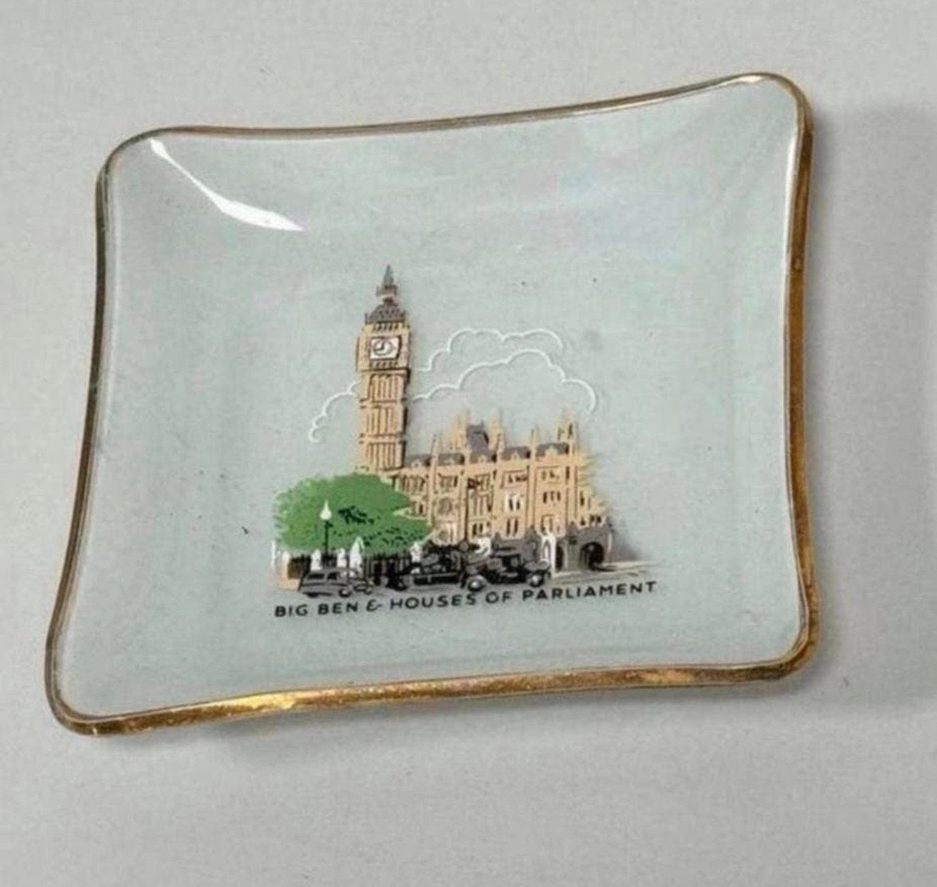 Vintage souvenir schaal Big Ben Houses of Parliament Londen, Ophalen of Verzenden