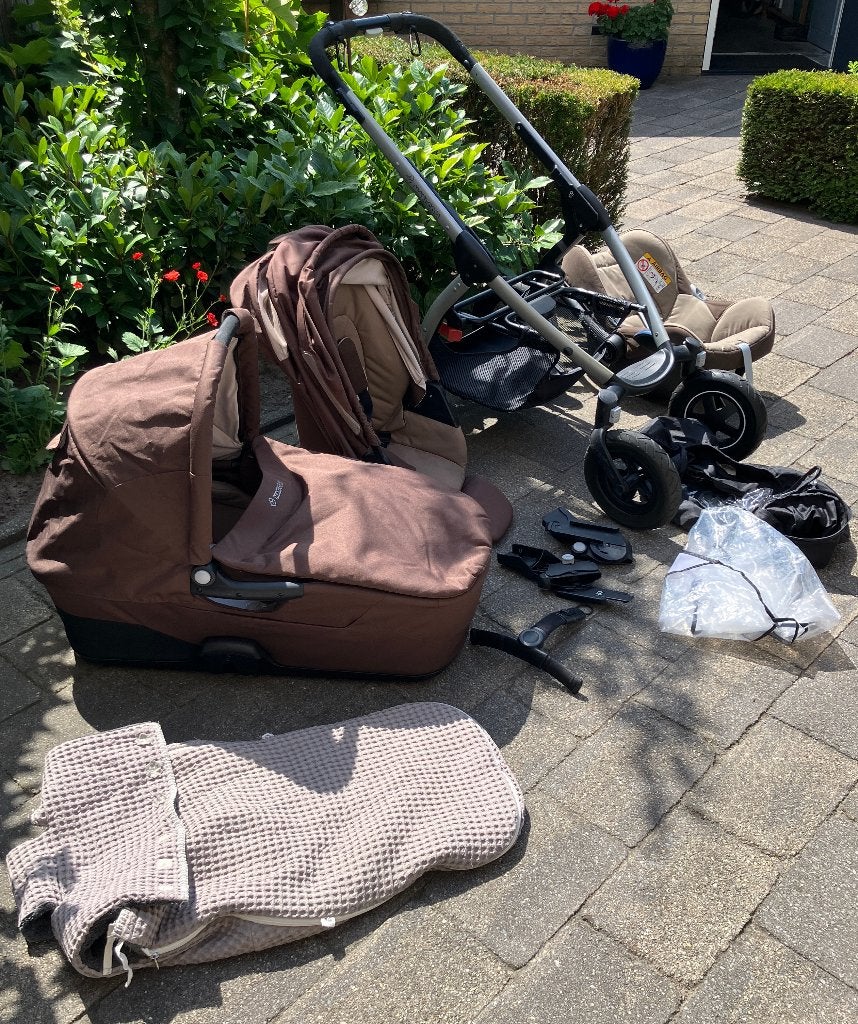 Maxi-Cosi Mura 4 Plus 3-in-1 kinderwagen bruin-beige, Ophalen, Gebruikt, Combiwagen, Verstelbare duwstang