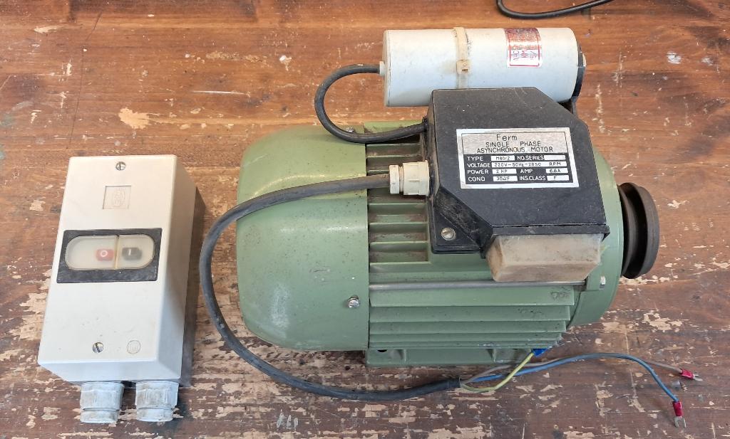 Ferm enkelfase elektromotor 2PK (1500W), Ophalen, Zo goed als nieuw, Elektromotor, 1800 rpm of meer
