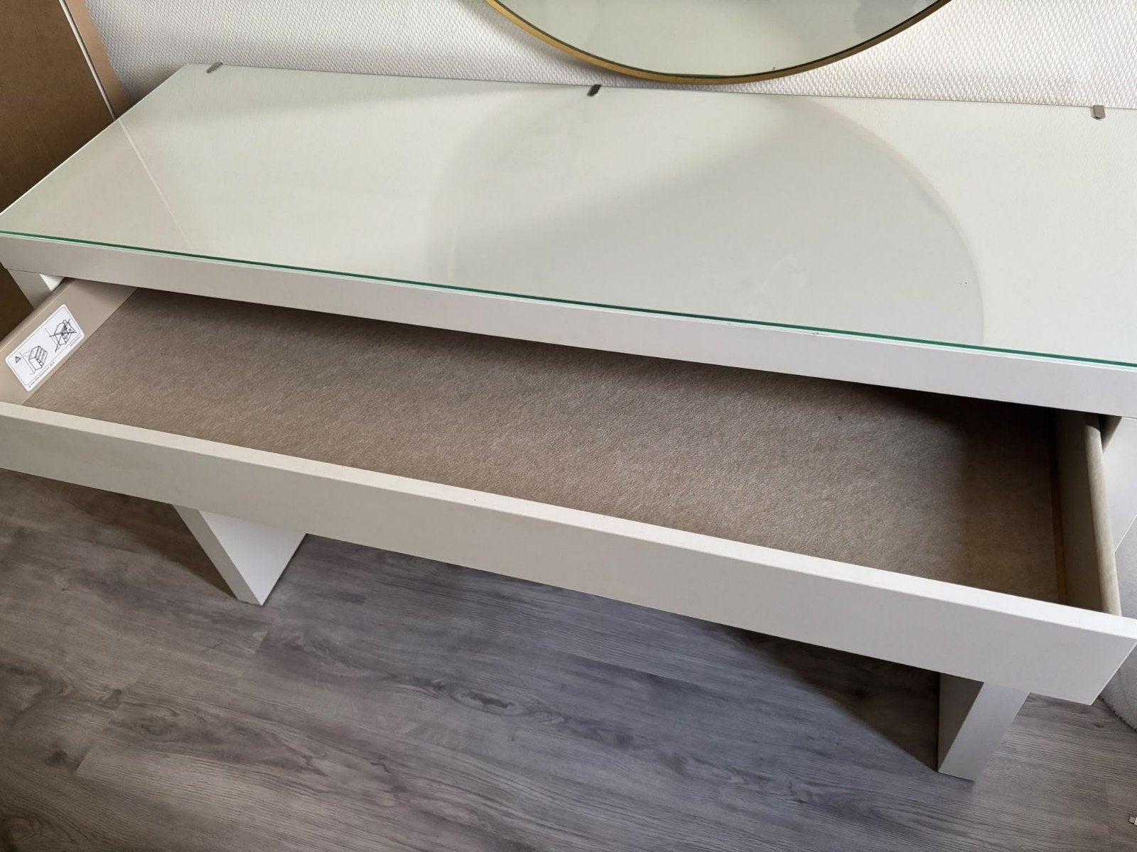 MALM toilettafel wit, Ophalen, Gebruikt, Rechthoekig, 50 tot 100 cm