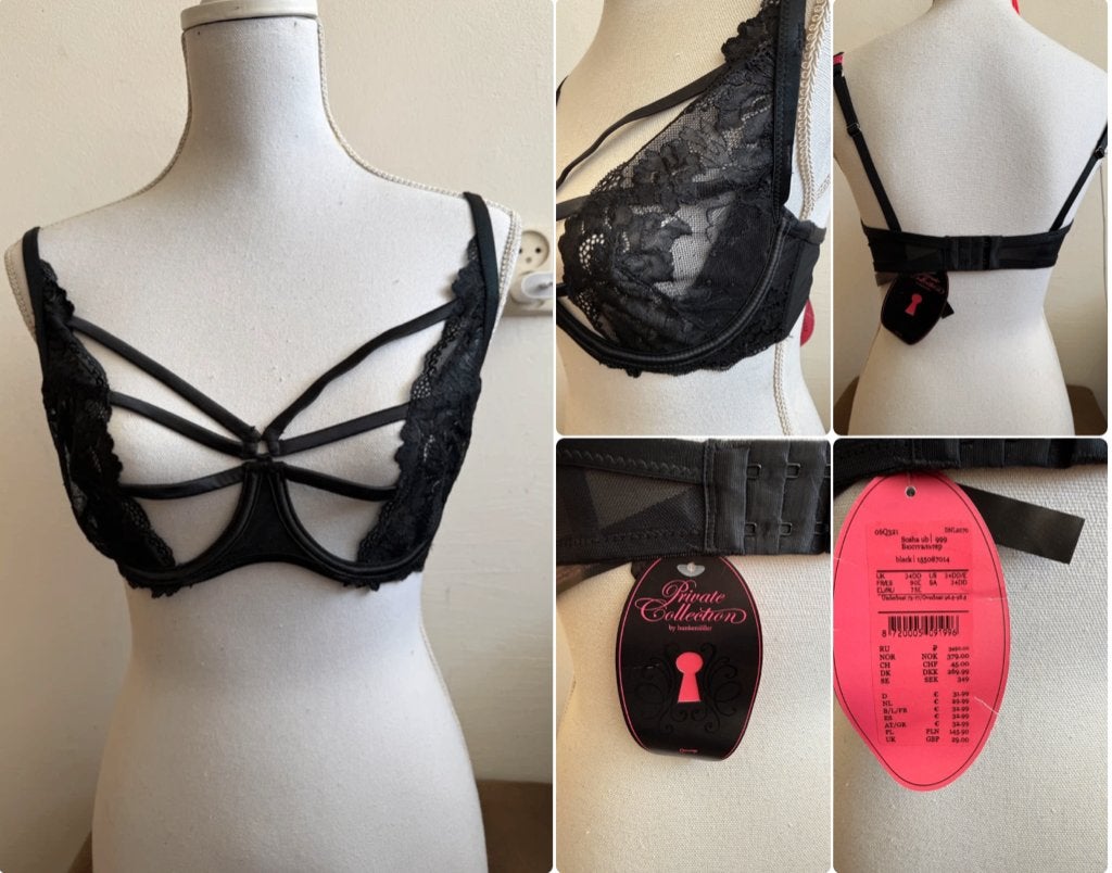 Hunkemöller Private Collection Sosha maat 75E EU, Hunkemöller, Ophalen of Verzenden, Zwart, BH