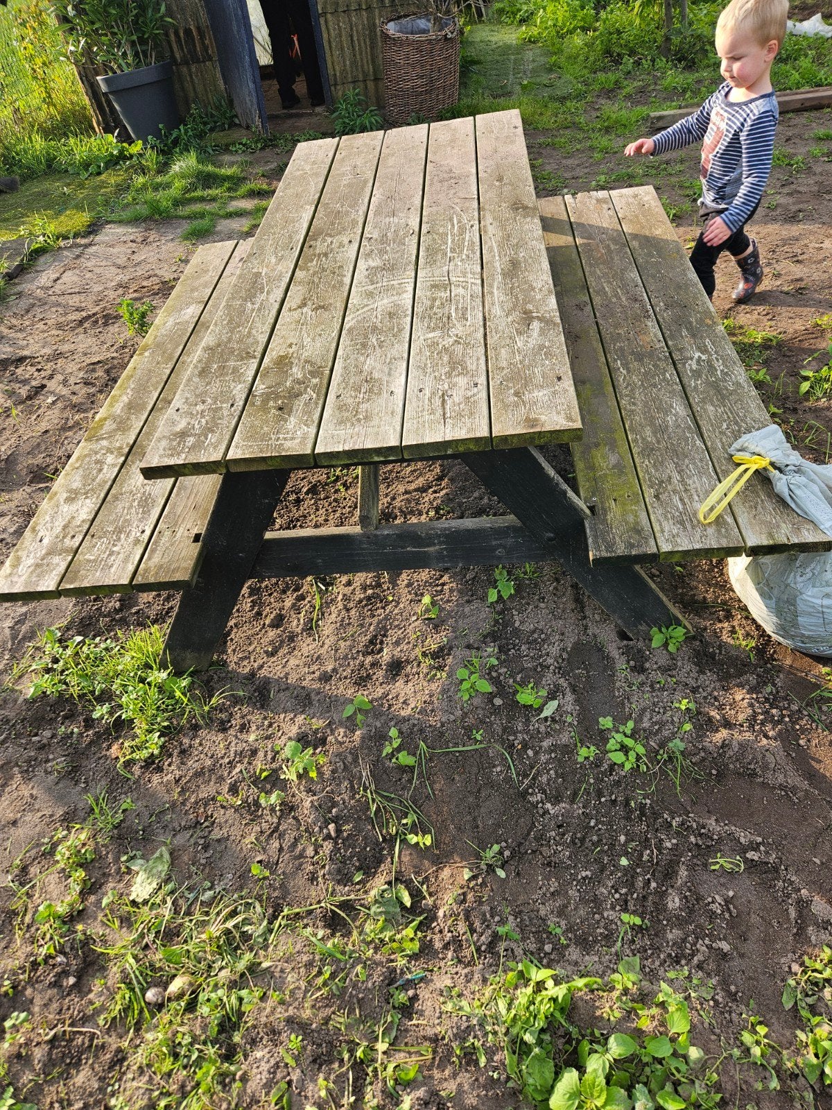 picknicktafel, Ophalen, Rechthoekig, Hout